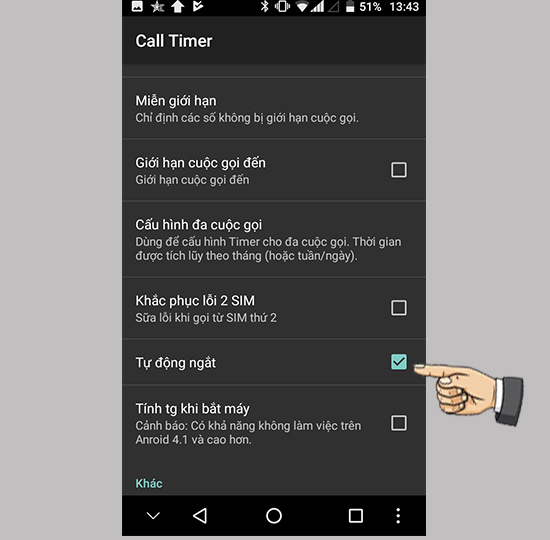 Kích hoạt tự ngắt